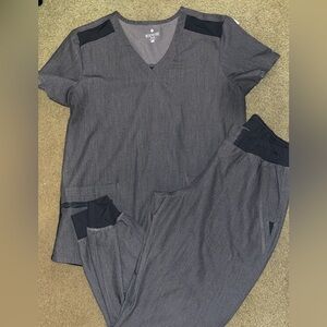 Gray Med Couture Jogger Set
